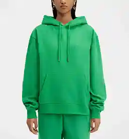 green hoodie